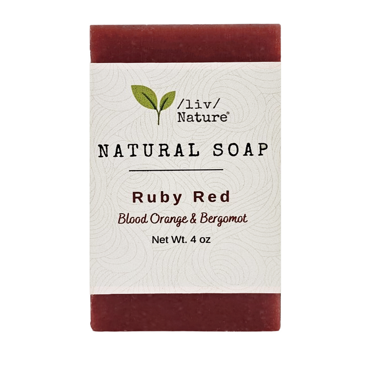 liv nature natural organic soap red ruby with blood orange and bergamot 4oz