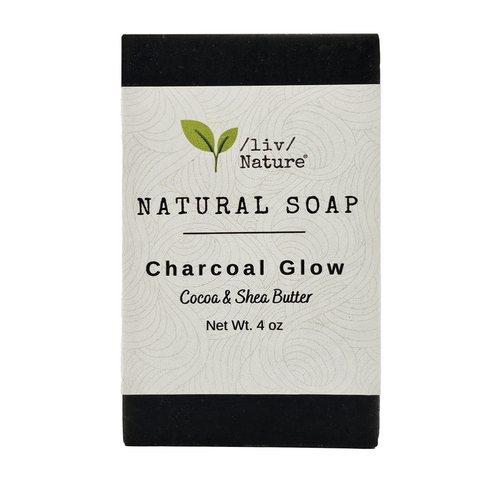 liv nature natural organic soap charcoal glow with cocoz and shea butter 4oz