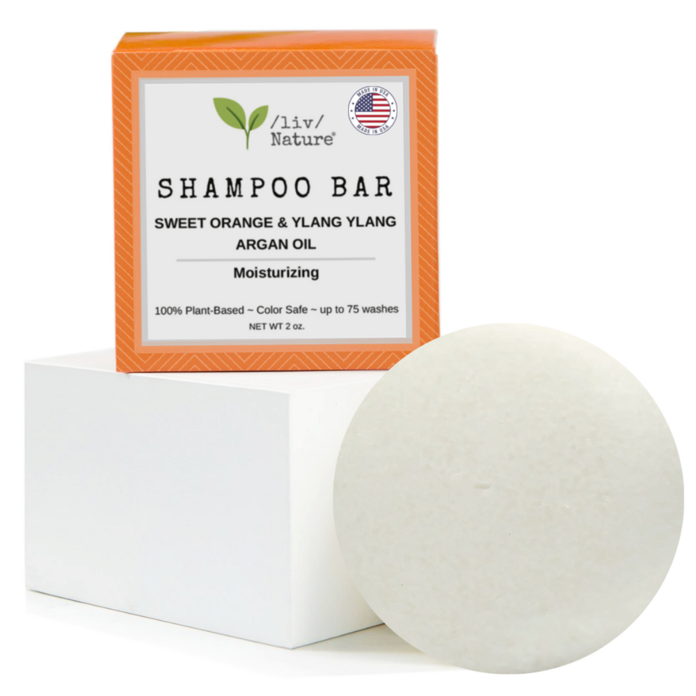 Solid Shampoo bar made in Venice Florida USA Moisturizing shampoo with argan oil sweet orange ylang ylang shampoo bar for dry thin hair volumizing