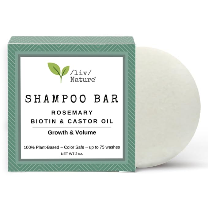 Rosemary shampoo bar for hair growth and strength castor oil shampoo with biotin and rosemary oil